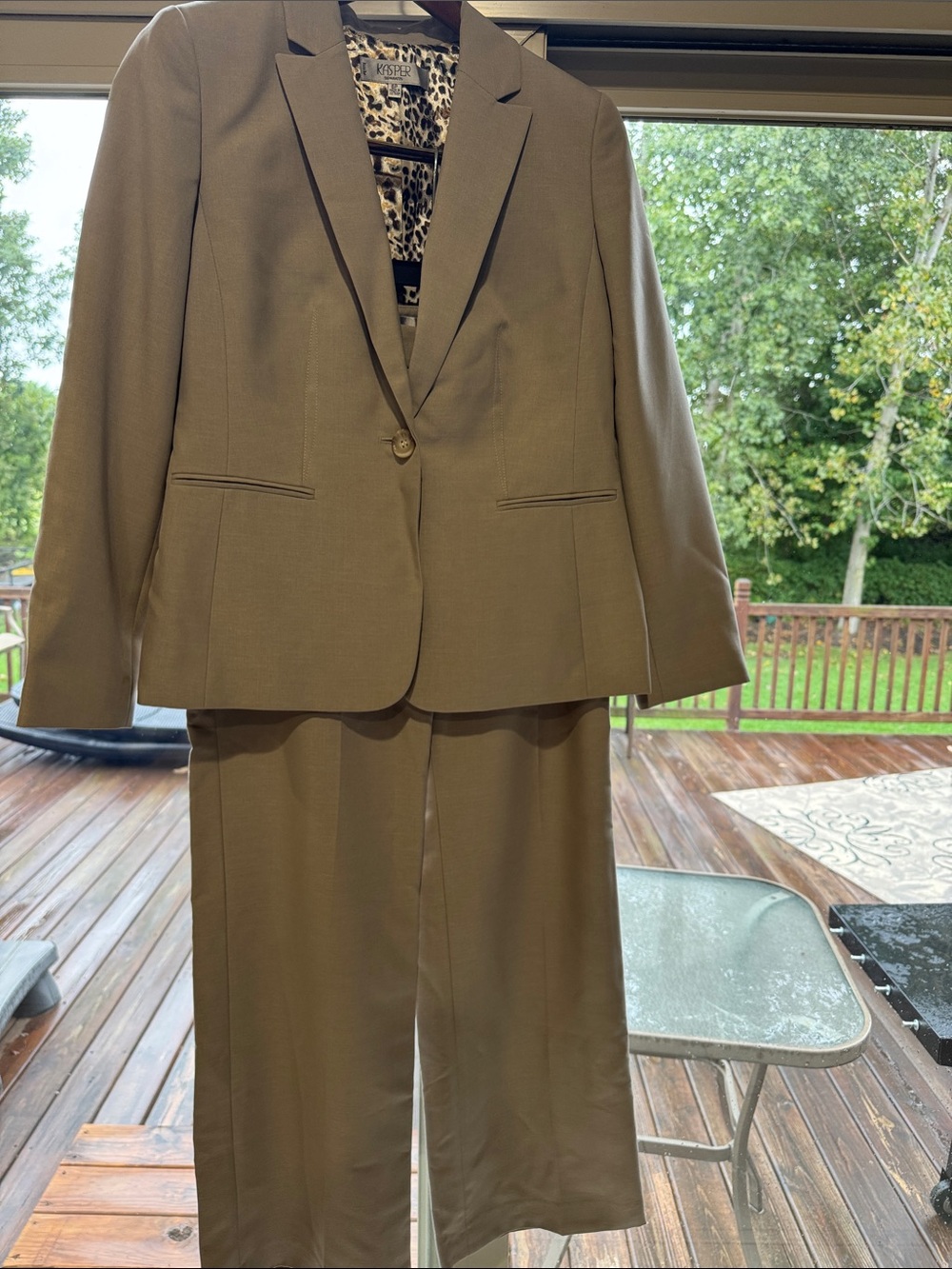 Kasper Light Grey Women's Blazer and Trouser Suit